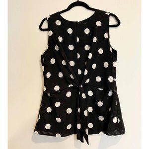 Black and White Polka Dot Tank Blouse